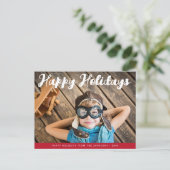 unieke witte foto voor kerstmis briefkaart (Staand voorkant)