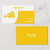 Unieke Witte & Gele Bouw Bulldozer Visitekaartje (Voorkant / Achterkant)