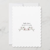 Unieke witte orchidee bloemen gouden meisje doop kaart (Achterkant)