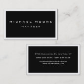 Unieke witte rand zwart trendy Visitekaartje (Voorkant / Achterkant)