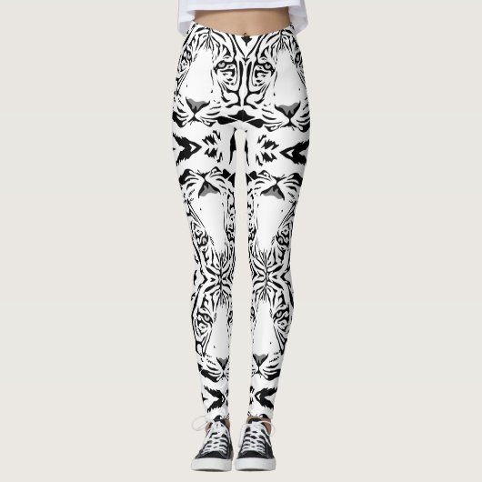 Unieke witte tijgerLeggings Leggings (Voorkant)