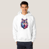 Unieke wolf hoodie (Voorkant volledig)