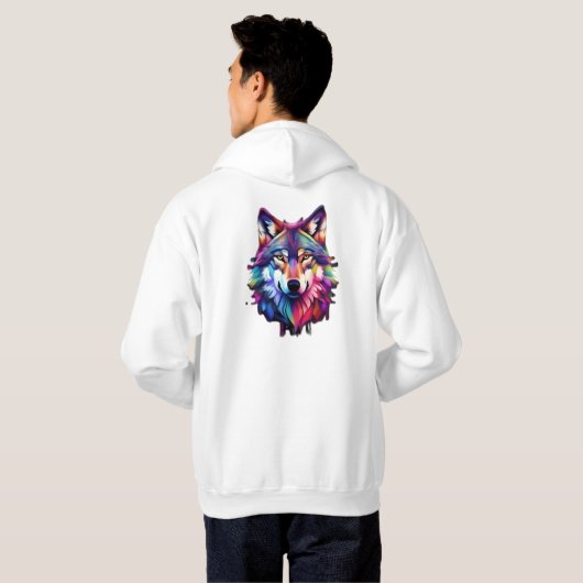 Unieke wolf hoodie (Achterkant volledig)