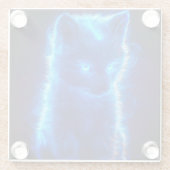 Unieke Wolf Pup Onderzetter (Achterkant)