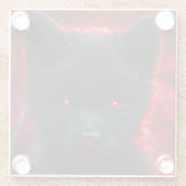 Unieke Wolf Pup Onderzetters (Achterkant)