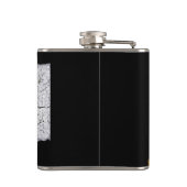 Unieke wolkstad heupfles (Achterkant)