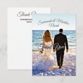 Unieke Wooden Arbor Beach Flower Weddenschap Bedankkaart (Voorkant / Achterkant)