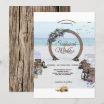 Unieke Wooden Arbor Beach Flowers Weddenschap