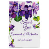 Unieke Wooden Arbor Beach Flowers Weddenschap Medium Cadeauzakje (Achterkant)