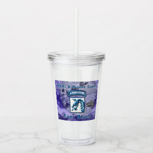 Unieke XVIII Airborne Corps Cadeautroubler Acryl Drinkbeker