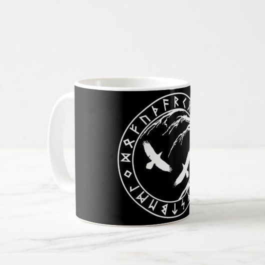 Unieke Yggdrasil Futhark Mok (Voorkant links)