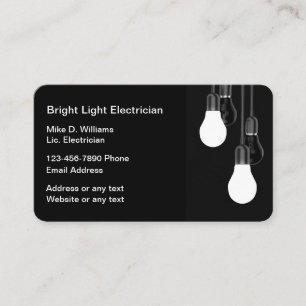 Unieke Zakelijke Kaarten voor Elektrische Verlicht Visitekaartje