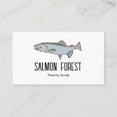 Unieke zalmvis Vist eenvoudige Natuur Visitekaartje (Voorkant)