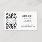 Unieke zalmvis Vist Natuur in botanische vorm Visitekaartje (Achterkant)