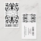 Unieke zalmvis Vist Natuur in botanische vorm Visitekaartje (Voorkant / Achterkant)
