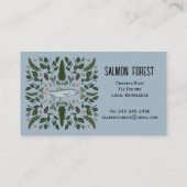 Unieke zalmvis Vist Natuur PNW botanisch Visitekaartje (Achterkant)