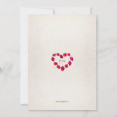 Unieke Zandharten Roos Petal Beach Theme Wedding Kaart (Achterkant)