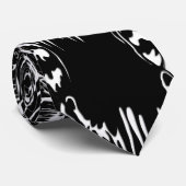 Unieke Zebra kop op Zebra Print Stropdas (Opgerold)