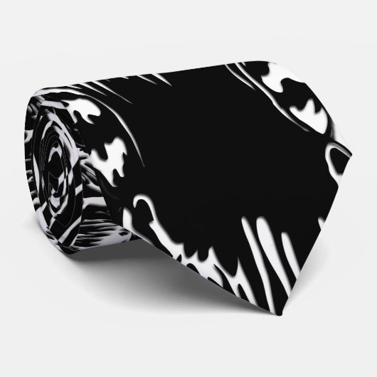 Unieke Zebra kop op Zebra Print Stropdas (Opgerold)