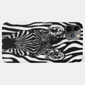 Unieke zebra kop op zebraprint Case-Mate iPhone case (Achterkant (horizontaal))