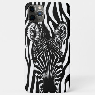 Unieke zebra kop op zebraprint Case-Mate iPhone case