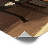 Unieke Zebra met een pak in kamer schilderen Poster (Hoek)