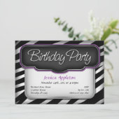 Unieke Zebra print Paarse feestdagen Kaart (Staand voorkant)