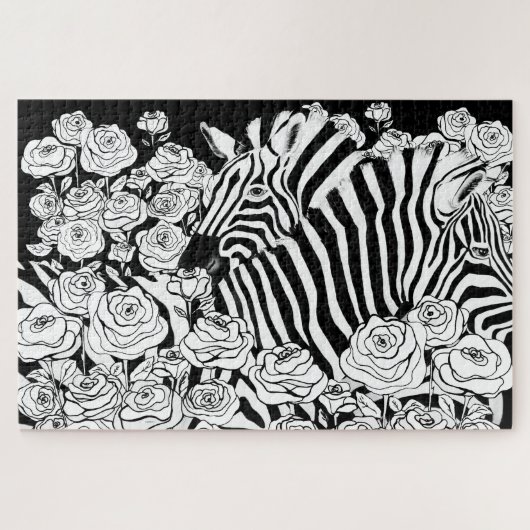 Unieke zebra's legpuzzel (Horizontaal)