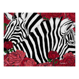 Unieke zebra's perfect poster