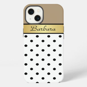 Unieke Zeester Bruin, Wit En Zwarte Stippen, Goud iPhone 13 Hoesje