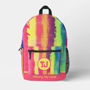Unieke zomerse retro schooltas bedrukte rugzak