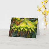 Unieke zonnebloem kaart (Gele Bloem)