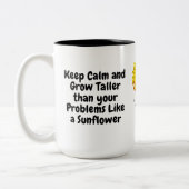 Unieke Zonnebloem Koffie Mok met Positieve Quote (Links)