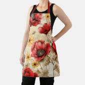 Unieke zonnebloemen & rode papaver Schort (Insitu)