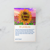 Unieke Zonnebloemen (Schattigee Bedankt Bericht) M (Binnen)