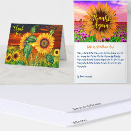 Unieke Zonnebloemen (Schattigee Bedankt Bericht) M