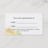 Unieke Zonnebloemen Zakelijke Appointkaarten Afsprakenkaartje (Achterkant)