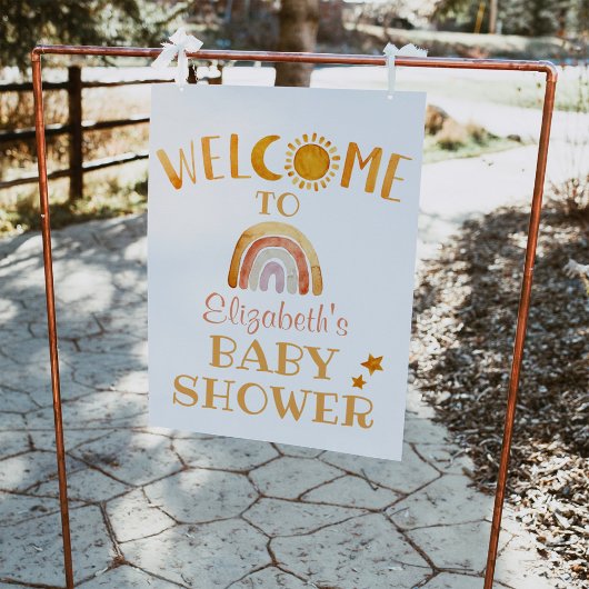 Unieke zonneschijn, maan, regenboog en sterren Wel Poster