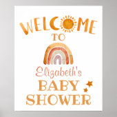 Unieke zonneschijn, maan, regenboog en sterren Wel Poster (Voorkant)