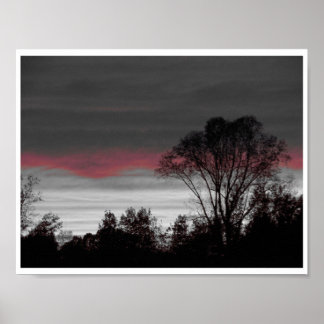 Unieke zonsondergang poster