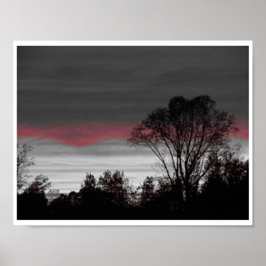 Unieke zonsondergang poster (Voorkant)