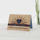 Unieke Zuidwestelijke Moederdag Kaart met hart (Voorkant)