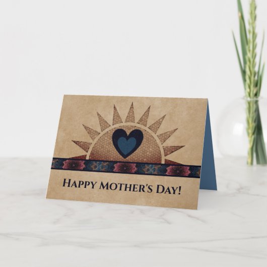 Unieke Zuidwestelijke Moederdag Kaart met hart (Voorkant)