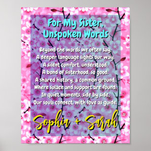Unieke zus cadeau   Poster voor haar