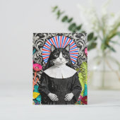 Unieke Zuster Kitty de Kat Non Collage Briefkaart (Staand voorkant)