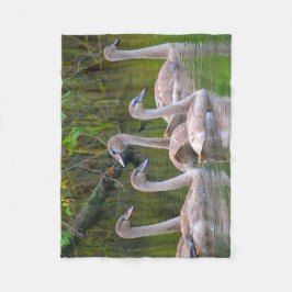 Unieke Zwan Fleece Deken