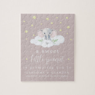 Unieke zwangerschap aankondiging puzzel roze