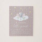 Unieke zwangerschap aankondiging puzzel roze legpuzzel (Verticaal)