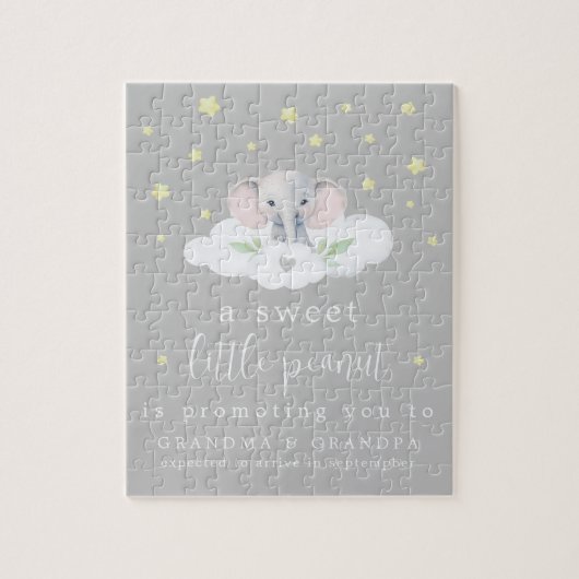 Unieke zwangerschaps aankondiging puzzel komt binn legpuzzel (Verticaal)