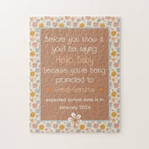 Unieke zwangerschapsaankondiging cadeau retro legpuzzel
